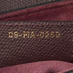 Pre Owned Dior Burgundy Leather Saddle Bag