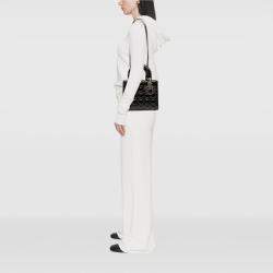Pre Owned Dior Black Medium Patent Cannage Lady Dior