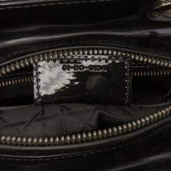 Pre Owned Dior Black Medium Patent Cannage Lady Dior