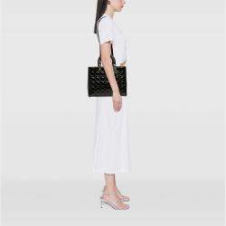 Pre Owned Dior Black Large Patent Cannage Lady Dior