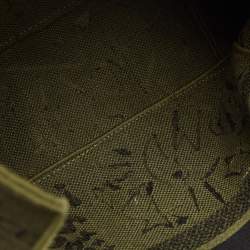 Pre Owned Dior Green Embroidered Canvas Diorcamp Messenger Bag