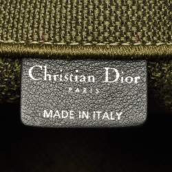 Pre Owned Dior Green Embroidered Canvas Diorcamp Messenger Bag