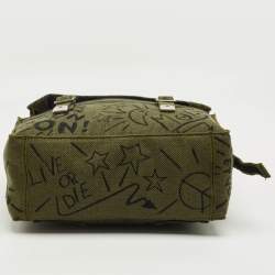 Pre Owned Dior Green Embroidered Canvas Diorcamp Messenger Bag
