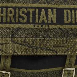 Pre Owned Dior Green Embroidered Canvas Diorcamp Messenger Bag