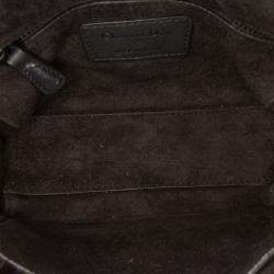 Pre Owned Dior Black Mini Ultra Matte Calfskin Cannage Studded Supple Lady Dior