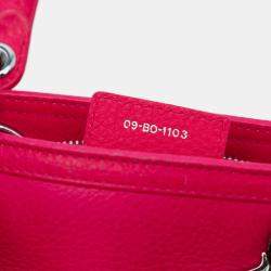 Pre Owned Dior Pink Medium Leather Diorissimo Satchel