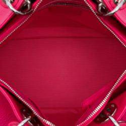 Pre Owned Dior Pink Medium Leather Diorissimo Satchel