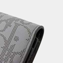 Pre Owned Dior Grey Leather Business Card Holder