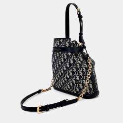 Pre Owned Dior Navy Blue Fabric C'EST DI Medium Bag