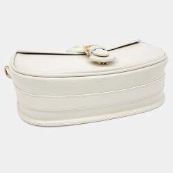 Pre Owned Dior White Leather Bobby Bag Medium