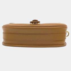 Pre Owned Dior Gold Leather Medium Bobby Bag 