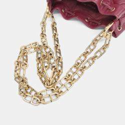Pre Owned Dior Red Leather Cannage Bucket Bag