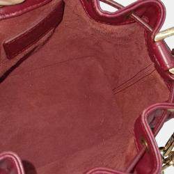 Pre Owned Dior Red Leather Cannage Bucket Bag