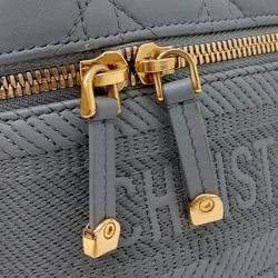 Pre Owned Dior Grey Leather Travel Vanity Small