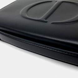 Pre Owned Dior Black Leather Dior CD Signature Pouch Bag