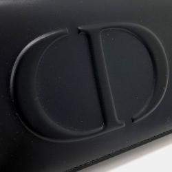 Pre Owned Dior Black Leather Dior CD Signature Pouch Bag