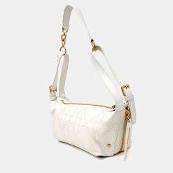 Pre Owned Dior White Leather Disney Small