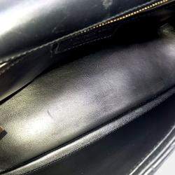 Pre Owned Dior Black Leather Caro Bag Medium