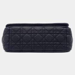 Pre Owned Dior Black Leather Caro Bag Medium