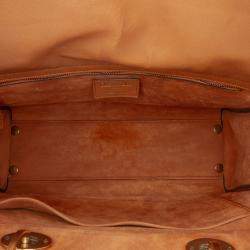 Pre Owned Dior Brown Large Ultra Matte Calfskin Cannage Embossed Lady Dior