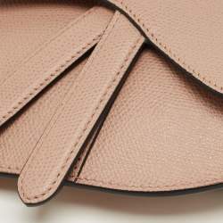 Pre Owned Dior Beige Leather Saddle Convertible Belt Bag