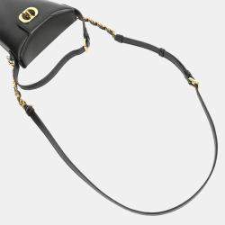 Pre Owned Dior Black Mini Calfskin 30 Montaigne Amber Bucket Bag