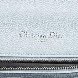 Pre Owned Dior Light Blue Cannage Leather Small Diorama Flap Bag