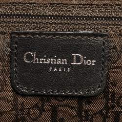 Pre Owned Dior Bronze/Black Leather and Fabric Hardcore Shoulder Bag