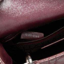 Pre Owned Dior Mini Iridescent Lambskin Cannage Lady Dior