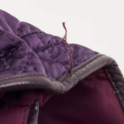 Pre Owned Dior Purple Cannage Nylon and Leather Charming Lock Bag