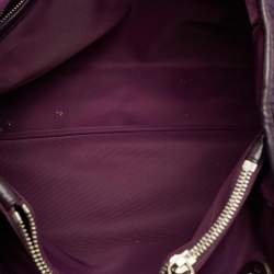 Pre Owned Dior Purple Cannage Nylon and Leather Charming Lock Bag