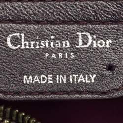 Pre Owned Dior Purple Cannage Nylon and Leather Charming Lock Bag