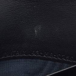 Pre Owned Dior Navy Blue Oblique Canvas and Leather Saddle Card Case