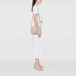 Pre Owned Dior Pink Medium Grained Calfskin Diorama Flap