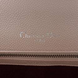Pre Owned Dior Pink Medium Grained Calfskin Diorama Flap