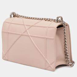 Pre Owned Dior Pink Medium Grained Calfskin Diorama Flap