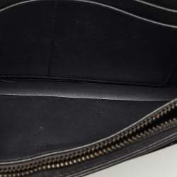 Pre Owned Dior Black Microcannage Patent Leather Diorama Wallet on Chain