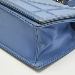 Pre Owned Dior Light Blue Cannage Leather Small Diorama Flap Bag