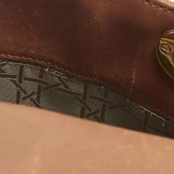 Pre Owned Dior Brown Cannage Leather Small Lady Dior Tote