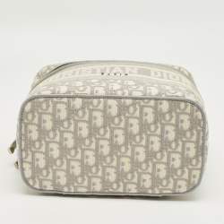Pre Owned Dior Grey Oblique Canvas Diortravel Vanity Case