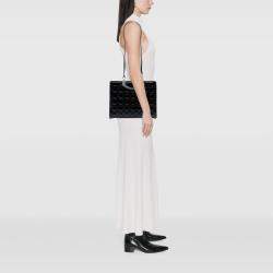 Pre Owned Dior Black Large Patent Cannage Lady Dior