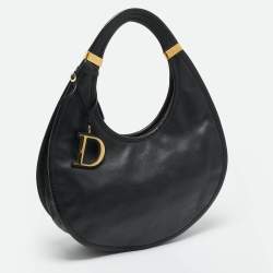 Pre Owned Dior Black Leather Diorita Hobo