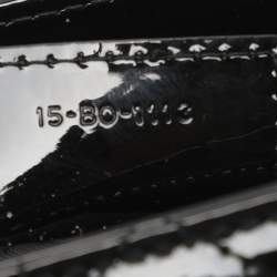 Pre Owned Dior Black Cannage Patent Leather Medium Lady Dior Tote