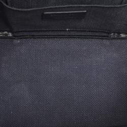 Pre Owned Dior Blue Oblique Canvas Travel Vanity Case Top Handle Bag