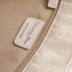Pre Owned Christian Dior White Lovely Trotter Tote Bag