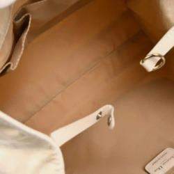 Pre Owned Christian Dior White Lovely Trotter Tote Bag