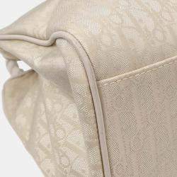Pre Owned Christian Dior White Lovely Trotter Tote Bag