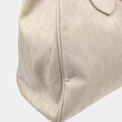 Pre Owned Christian Dior White Lovely Trotter Tote Bag