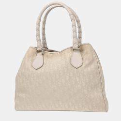 Pre Owned Christian Dior White Lovely Trotter Tote Bag