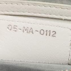 Pre Owned Dior White Leather Medium Granville Tote